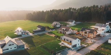 birds eye view of developed community