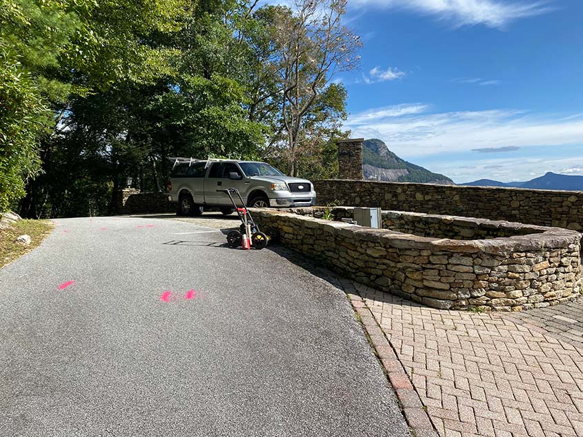 residential utility locating at mountain home using GPR